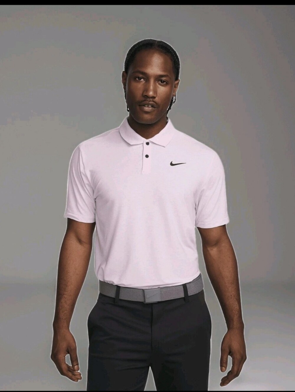 Nike Dri-FIT Tour Men's Golf Polo ~ Arctic Pink Black DV3123-676 | Large *NWT